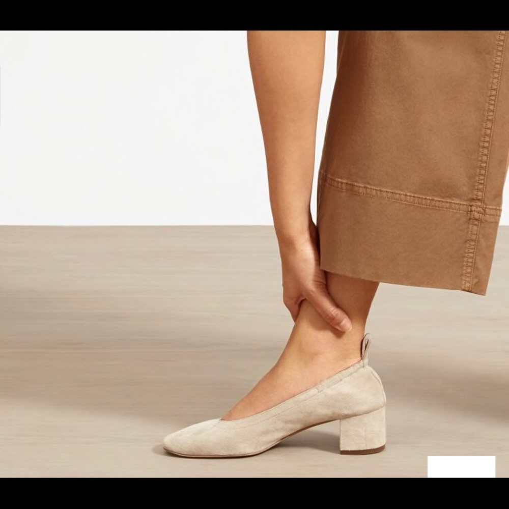 Everlane | The Day Heel, Natural Suede